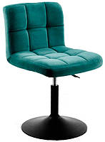 Крісло Arno BK — Base зелений В-1003 велюр (бархат), на чорній опорі млинця, фото 6