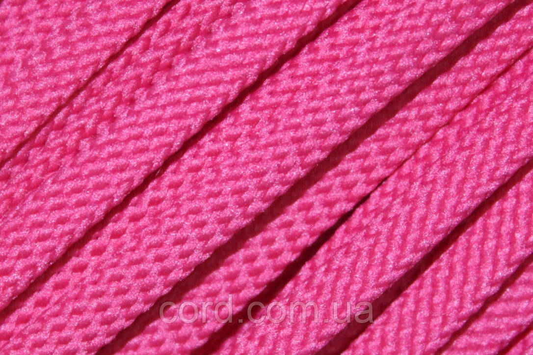 Шнур плоский чехол 8мм малиновий моток 100м, фото 1