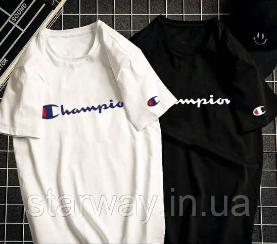 Футболка з принтом champion | логотип чемпіон
