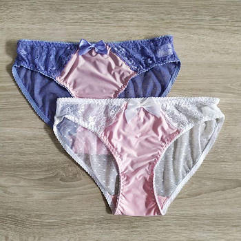 Труси прозорі жіночі мереживні бікіні шовк Амелі Польща. Трусики жіночі сліпи