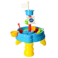 Дитячий столик — пісочниця 2098 з великим набором аксесуарів для піску та води