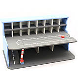 Дерев'яна велика парковка для машинок. Зі спуском і шлагбаумом, фото 3