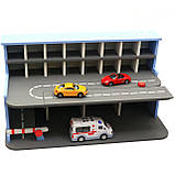 Дерев'яна велика парковка для машинок. Зі спуском і шлагбаумом, фото 6