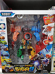 Робот трансформер Тобот Міні Гіга 9 ( Гіга 7) + висота 26 см, 8 машин, вертоліт, зброя
