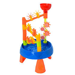 Дитячий столик — пісочниця 9904 з великим набором аксесуарів для піску та води