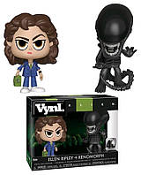 Набор фигурок Funko Pop Фанко Поп Чужой 40-е Alien 40th Рипли и Ксеноморф 10 см Movies A XR1