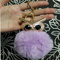 Брелок на ключі хутряний сова