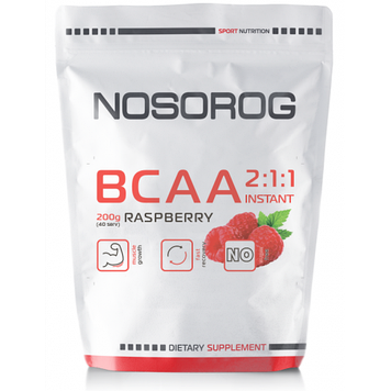 Амінокислота Бцаа Носоріг / Nosorig Nutrition BCAA 2:1:1 Instant 200 г малина