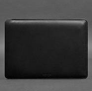 Шкіряний чохол для Macbook 14 (чорний) вхід збоку, фото 4