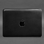 Шкіряний чохол для Macbook 14 (чорний) вхід збоку, фото 5