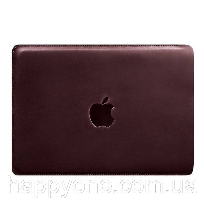 Шкіряний чохол для Macbook Pro 13 (бордовий)