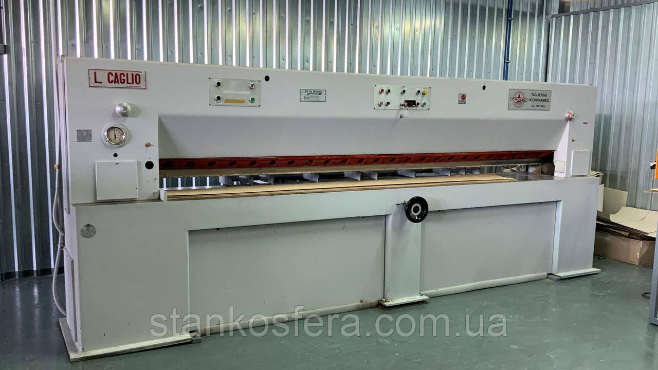 Гільйотина різання шпону б/в Caglio TRC-3600 поздовжня +поперечна гільйотина для шпону бо OMPEC PRO-800/S