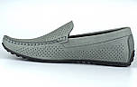 Літні мокасини сірі шкіряні перфорація чоловіче взуття Rosso Avangard M4 Smoky Gray Perf, фото 3