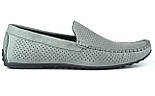 Мокасини літні сірі шкіряні перфорація чоловіче взуття великого розміру Rosso Avangard M4 Smoky Gray Perf BS, фото 2