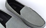 Мокасини літні сірі шкіряні перфорація чоловіче взуття великого розміру Rosso Avangard M4 Smoky Gray Perf BS, фото 4