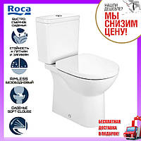 Напольный унитаз компакт Roca Debba A34D99P000 с сиденьем slow-closing