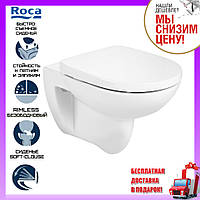 Подвесной унитаз безободковый Roca Debba Round A34H996000 с сидением с крышкой Soft-Close