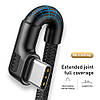 Оригінальний Кабель Baseus Elbow USB Type-C Cable LED Charge 3A для заряджання та передавання даних (1 метр) Синій, фото 6