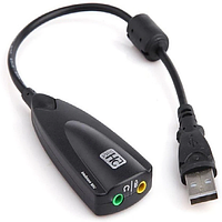 Внешняя звуковая карта USB 2.0 Virtual 7.1 Channel 3D Audio External Sound Card Adapter