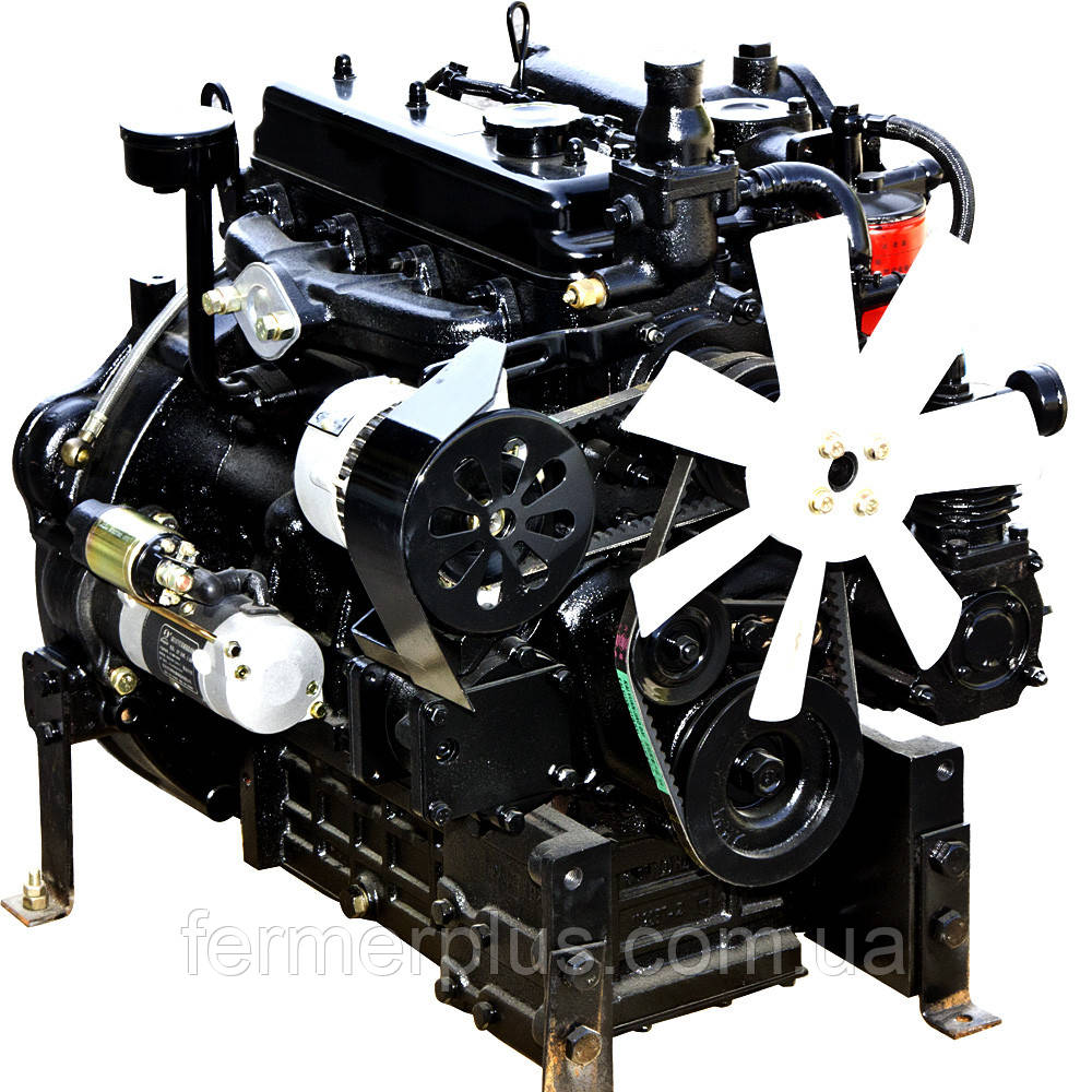 Дизельний двигун для мінітрактора 4L22BT (35,0 к. с., електростартер, 4 циліндра)
