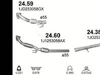 24.60 Заменитель Катализатор а для Skoda Octavia/Audi A3/Seat Leon,Toledo/VW Bora, Golf IV 1.9TDi 97 -