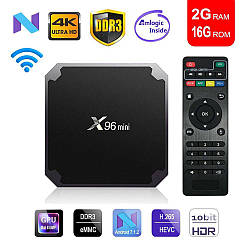 Андроїд Смарт ТВ приставка smart tv box — X96 Mini S905W New 2/16 Gb New version