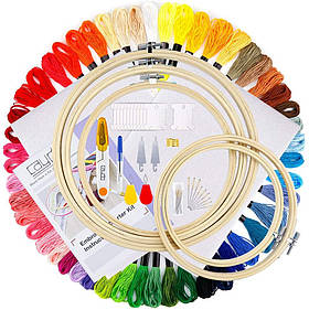 Набір для вишивання хрестом DIY 50 кольорів П'яльця інструменти та аксесуари для вишивання набори для вишиваня