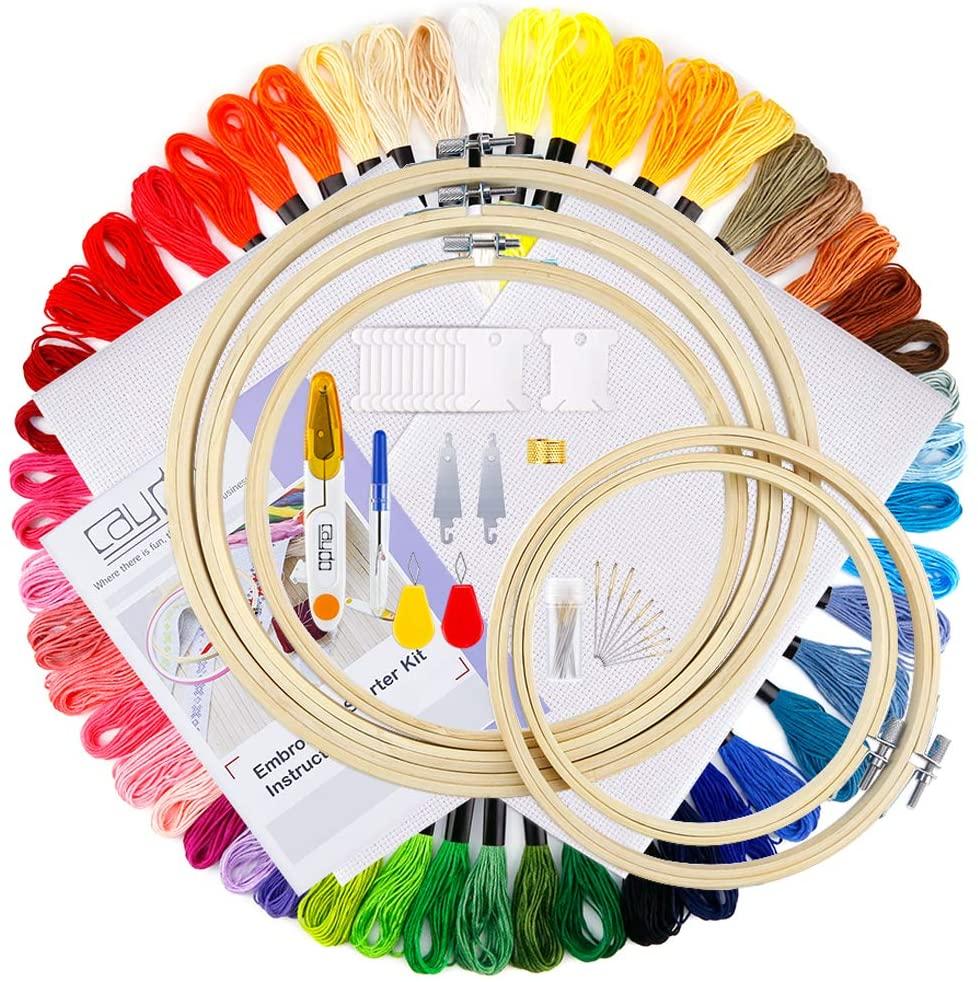 Набір для вишивання хрестом DIY 50 кольорів П'яльця інструменти та аксесуари для вишивання набори для вишиваня