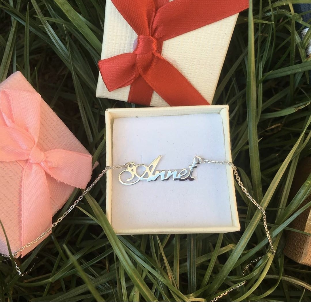 Срібне іменна кольє Аннет "Annet" 925 проби