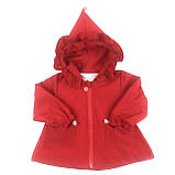 Куртка дитяча вітровка для дівчинки, червона, вертовка  для девочки красная, фото 3