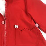 Куртка дитяча вітровка для дівчинки, червона, вертовка  для девочки красная, фото 7