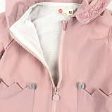 Куртка дитяча вітровка для дівчинки, рожева, вертовка  для девочки розовая, фото 5