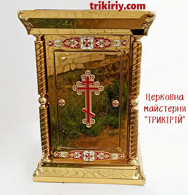 Жертівника з булату з декором, колони з натрид титану, фото 1