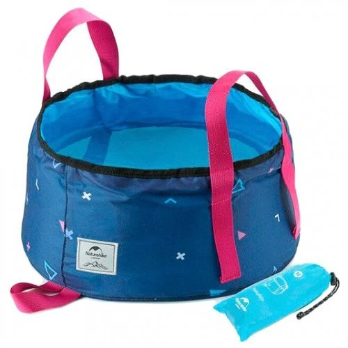 Відро складне Naturehike New Folding Washbasin S 10л NH18L010-P1 Блакитний, фото 1