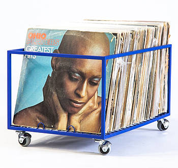 Контейнер для зберігання вінілових платівок (синій)