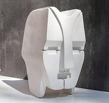 Гіпсова скульптура "Голова Баухаус" (біла), 40 см