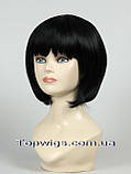 Перука каре з термоволосся 180℃ H4659AT чорний колір, фото 2