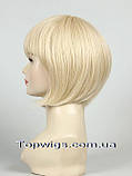 Перука каре з термоволосся 180℃ H4659AT колір блондин з теплим відтінком, фото 3