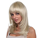 Довга перука з чубчиком Karmelita з канекалону колір блондин, фото 3