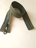 Замок-блискавка  роз'ємний пластиковий №5 "Трактор" ,1 бігунок, 50 см.  Хакі темний Застежка молния