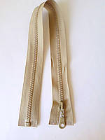 Замок-блискавка  роз'ємний пластиковий №5 "Трактор" ,1 бігунок, 55 см. Бежевий, пісочний Молния