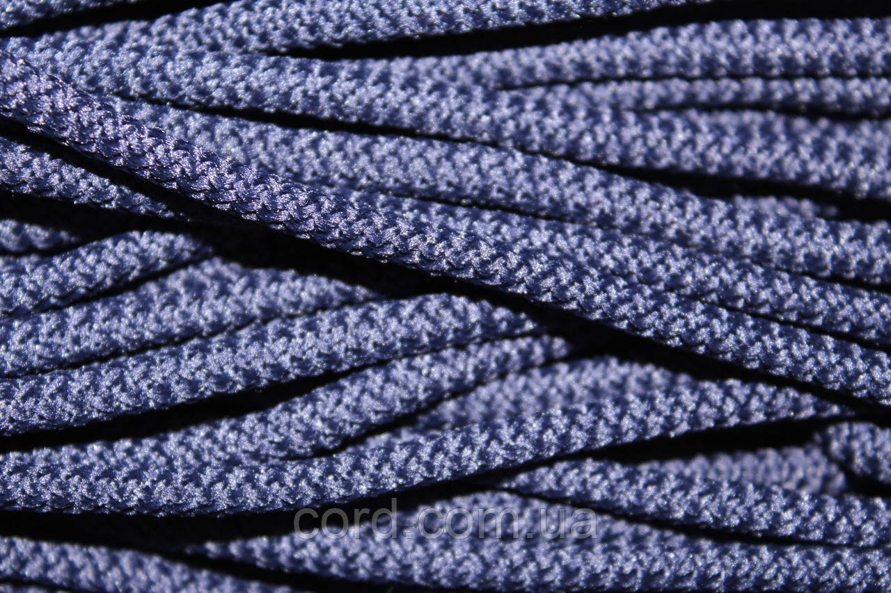 Шнур круглий з наповнювачем 6мм синій моток 100м, фото 1