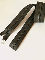 Замок-блискавка  роз'ємний пластиковий №5 "Трактор" ,1 бігунок, 65см. Хакі дуже темний Молния