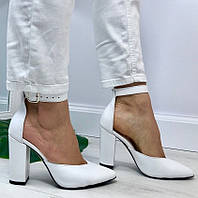 Mante! Красивые женские белая кожа босоножки туфли каблук 10 см весна лето осень 39