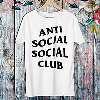 Чоловічі футболки з написом "Anti Social Social Club" Push IT S, Білий