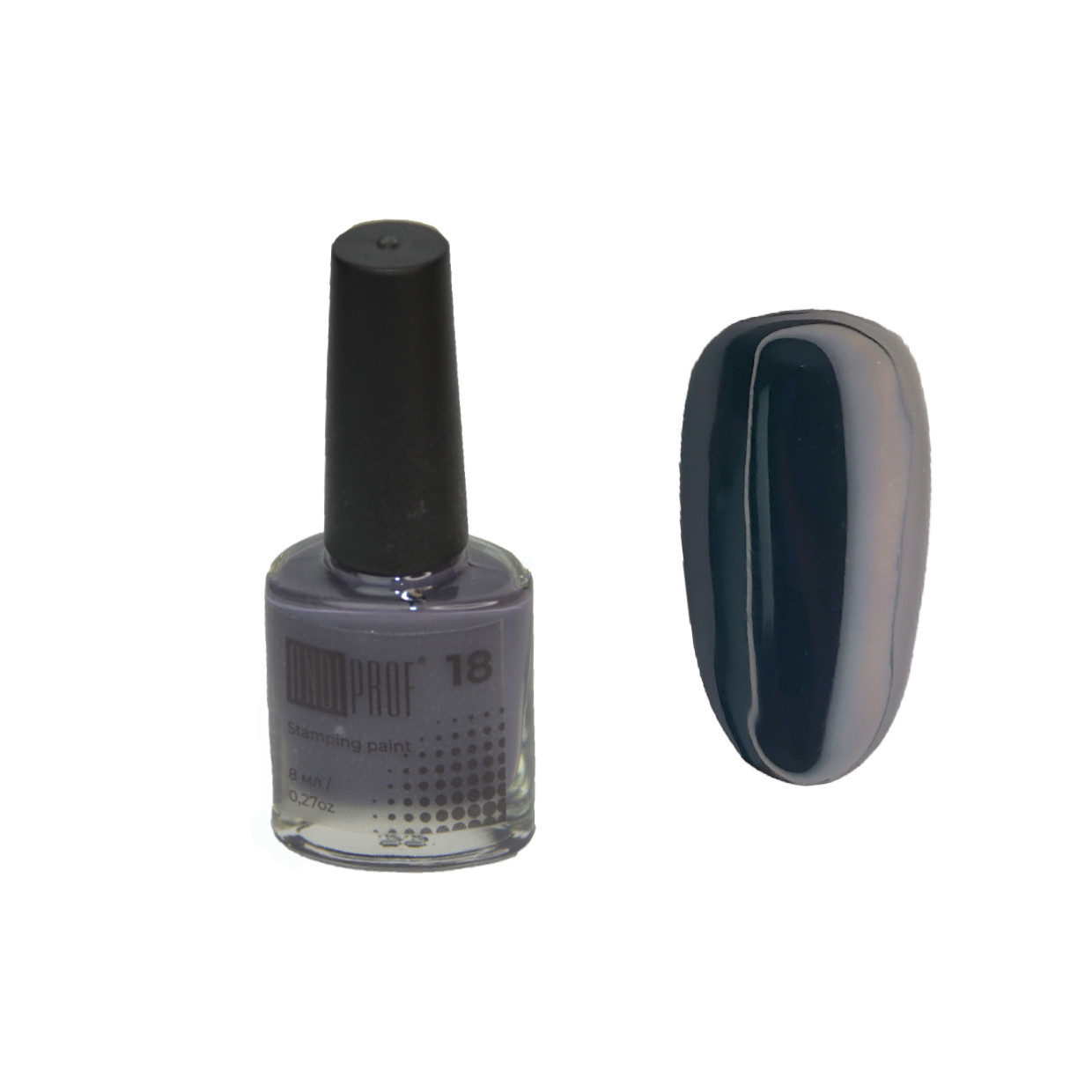 Лак-краска для стемпинга ANDI Prof №18 (серая), фото 1