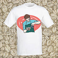 Чоловіча футболка з принтом "Бариста варить каву" Push IT S, Білий