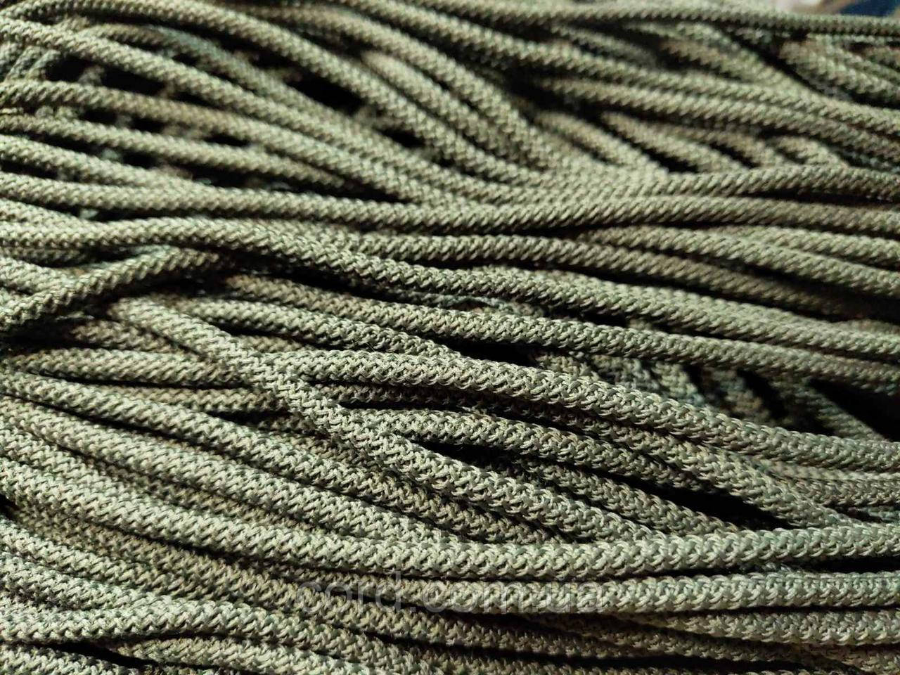 Шнур круглий з наповнювачем 4мм хакі моток 100м, фото 1