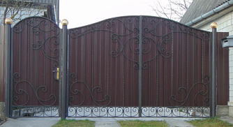 Ворота з профнастилу В-22