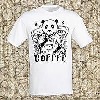 Чоловіча футболка з принтом "Coffee" Push IT S, Білий